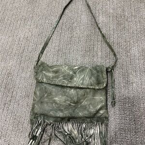 Stylish Green Fringe Shoulder Bag